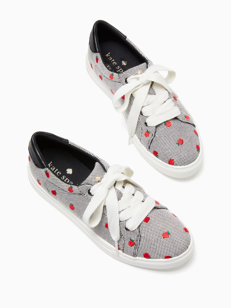 Kate Spade,athena 2 apple sneakers,sneakers,60%,Grey / Red Apples