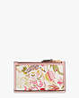 Kate Spade,Storyteller Secret Garden Embroidered Small Slim Bifold Wallet,