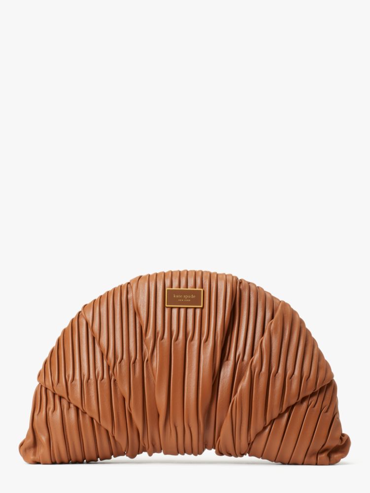 Kate Spade,Patisserie Pleated 3d Croissant Clutch,