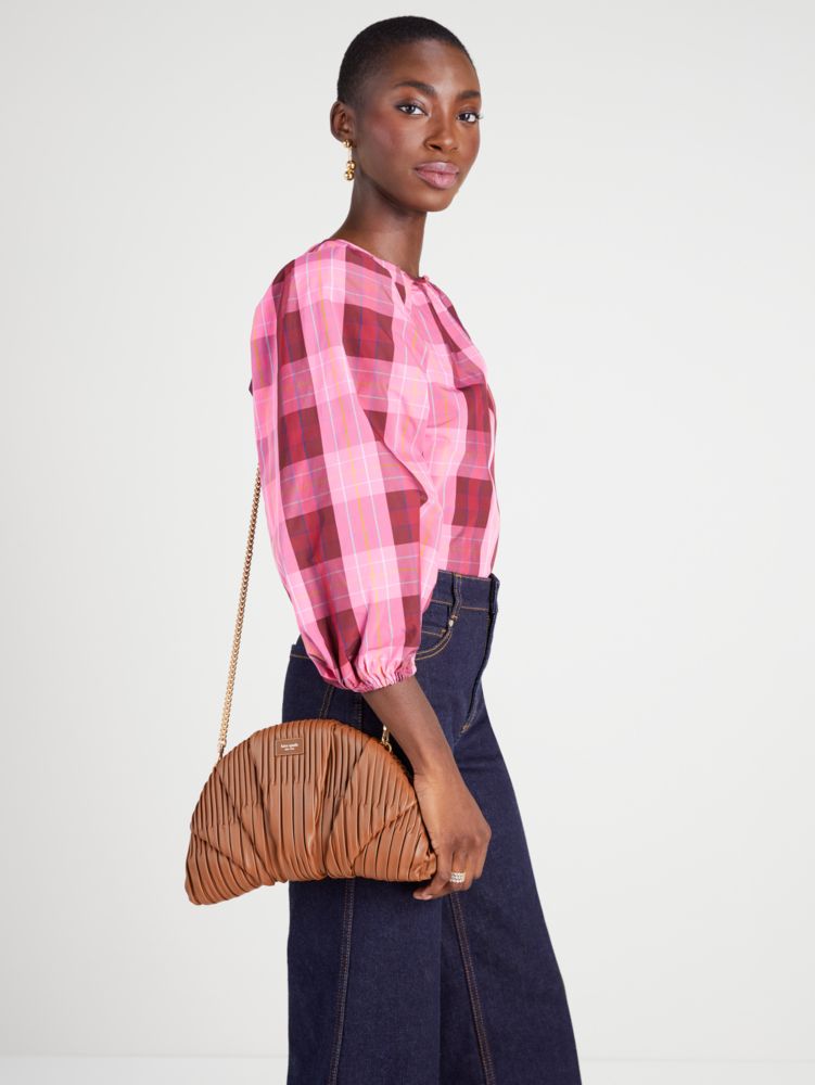 Kate Spade,Patisserie Pleated 3d Croissant Clutch,
