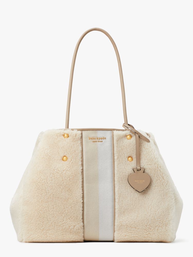 Kate Spade Ella Small Shearling Tote, Festive Pink - Handbags & Purses