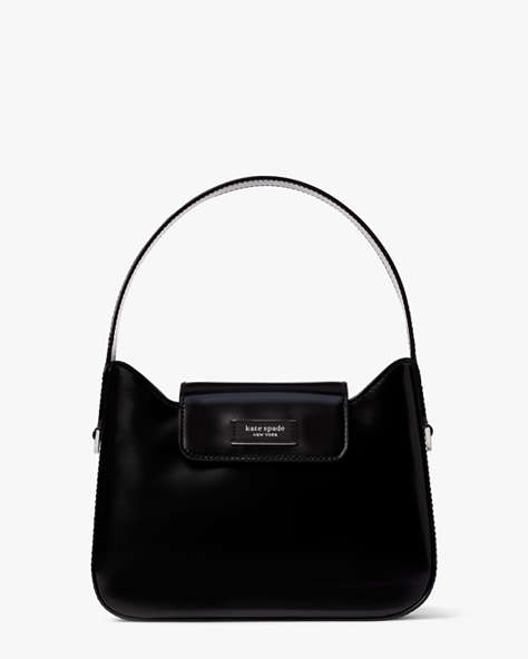 Kate Spade,Sam Icon Leather Mini Hobo Bag,shoulder bags,Mini,Black