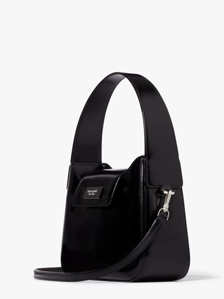 Kate Spade,Sam Icon Leather Mini Hobo Bag,Leather,Crossbody,Faux Leather,Logo,Metal,Day Party,