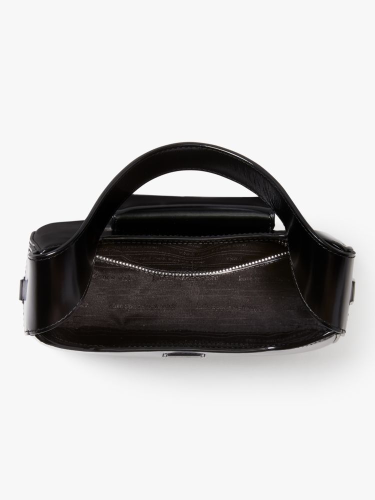 Kate Spade,Sam Icon Leather Mini Hobo Bag,Leather,Crossbody,Faux Leather,Logo,Metal,Day Party,