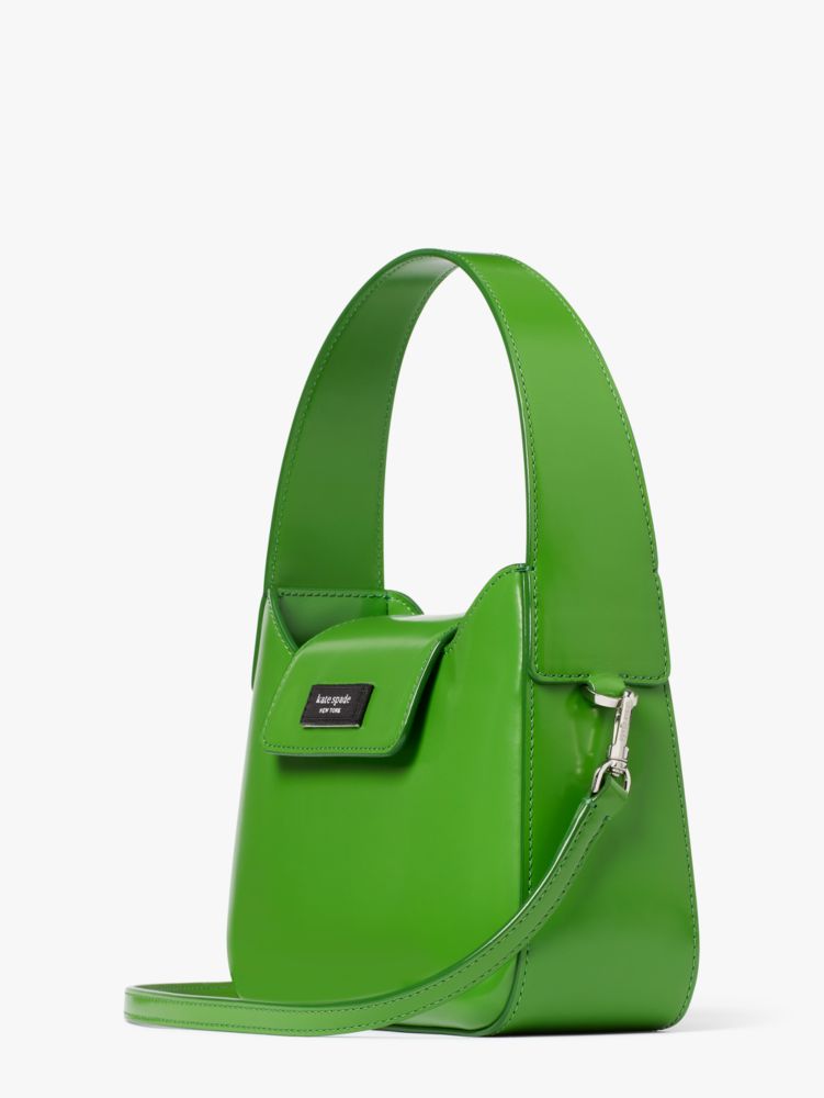 Kate Spade New York Women's Patent Leather Chain Strap Shoulder Tote Bag Green