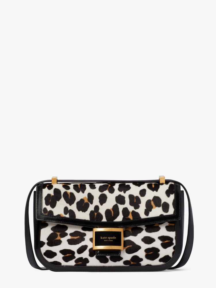 Kate Spade,Katy Leopard Haircalf Medium Convertible Shoulder Bag,Medium,