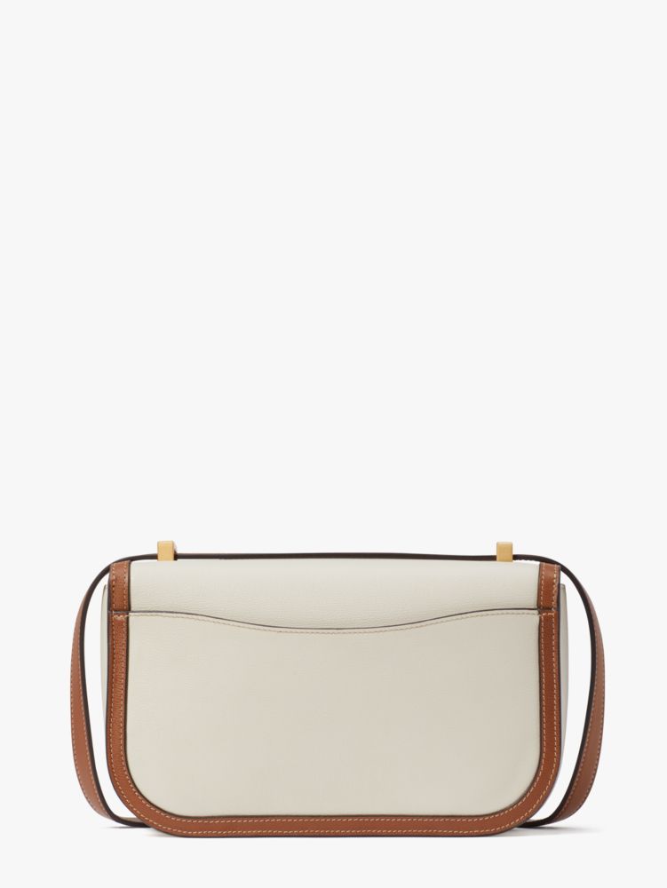 Kate Spade Katy Colorblocked Textured Leather Flap Chain Crossbody, Halo White Multi, One Size