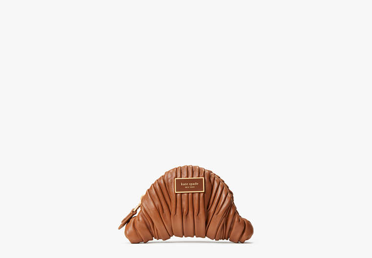 Kate Spade,Patisserie Pleated 3D Croissant Coin Purse,