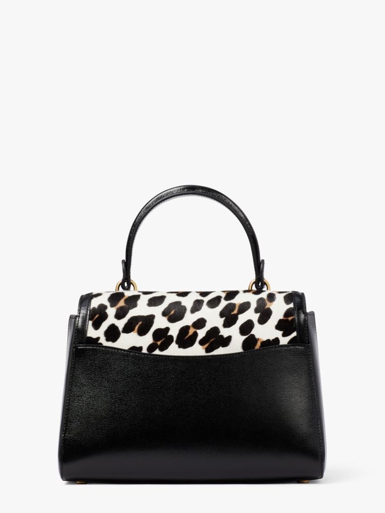 Katy Leopard Haircalf Medium Top Handle Bag