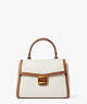 Kate Spade,Katy Colorblocked Medium Top-Handle Bag,Medium,Halo White Multi