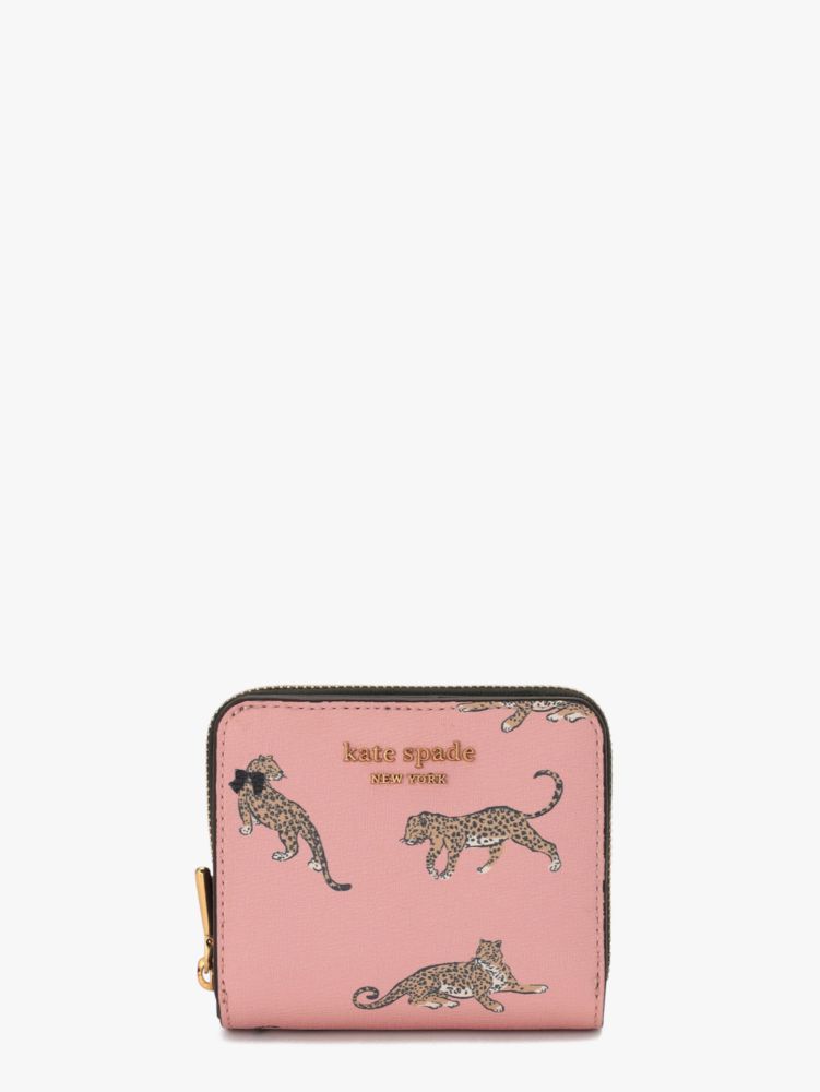 Personalized Wallet with Strap Faux Leather Pink Font Option (See pictures):font 1