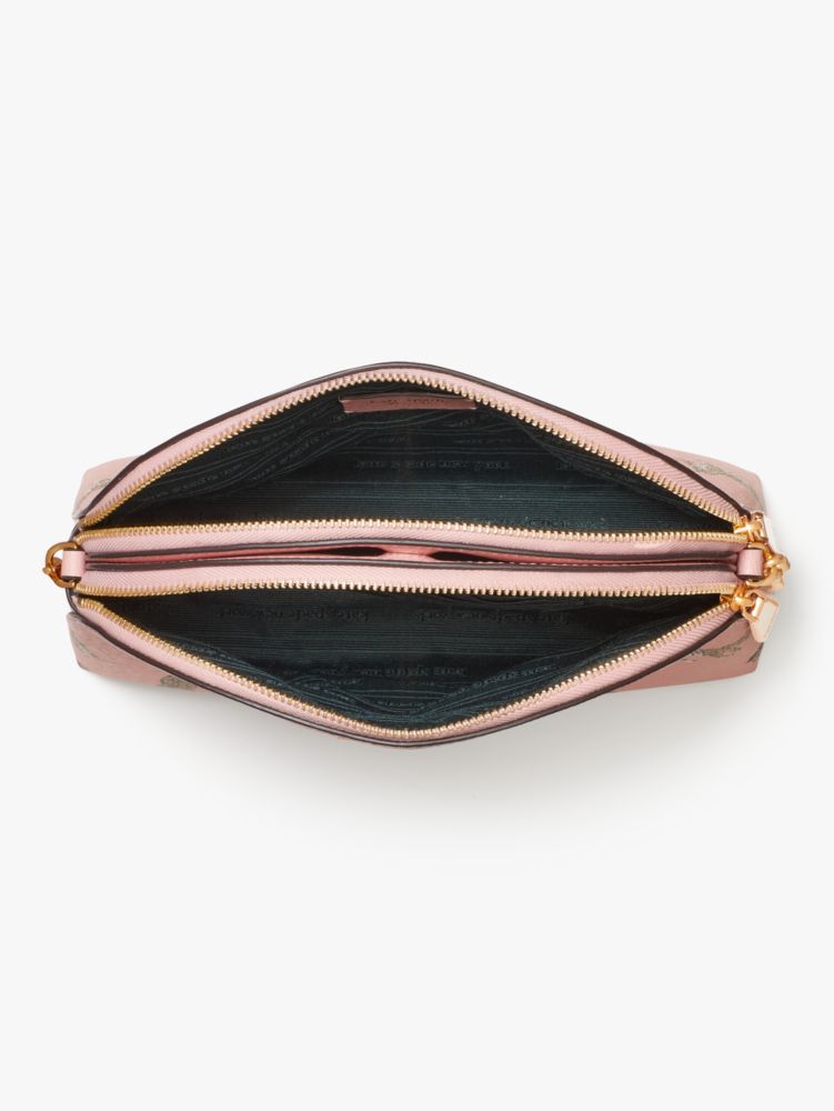 Kate Spade,Morgan Leopard Double-zip Dome Crossbody,