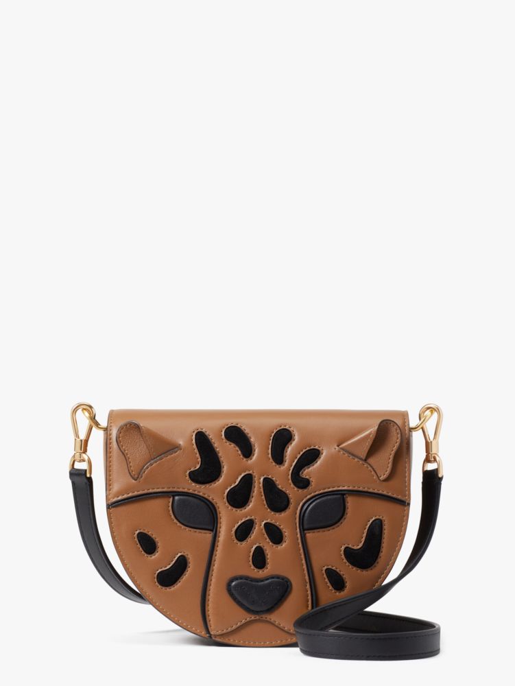 Leopard flap purse