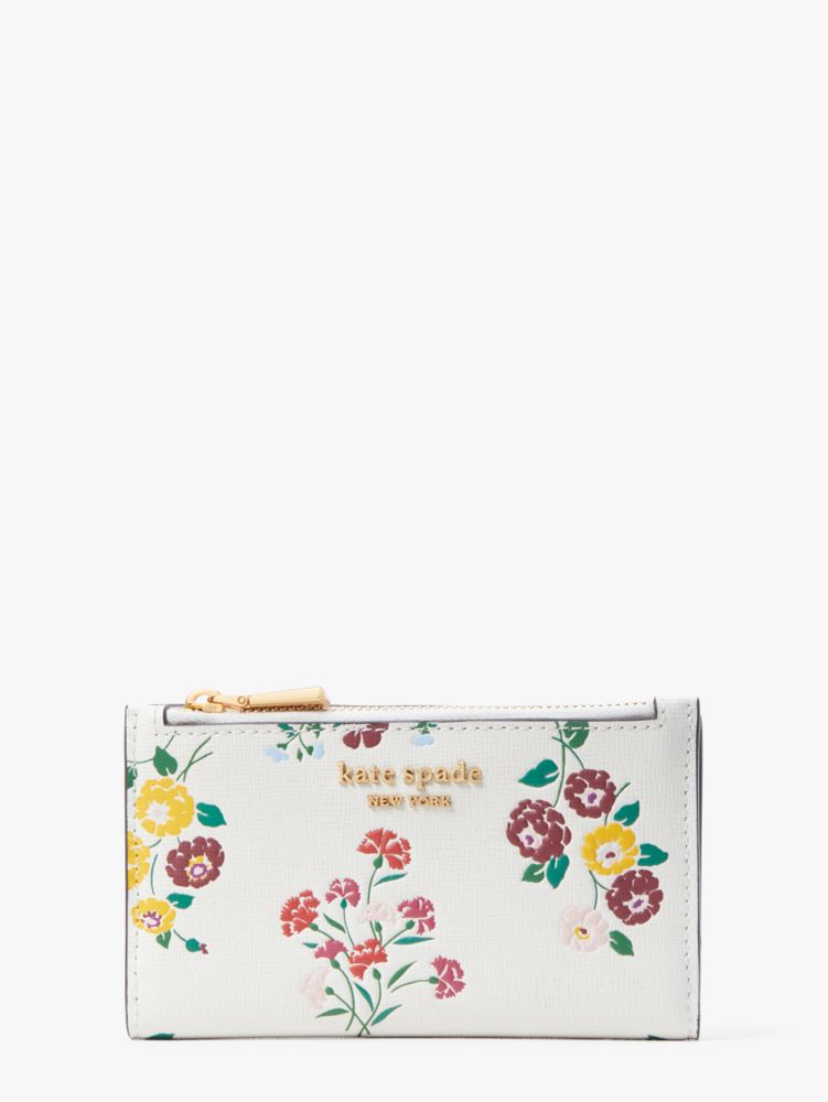 Kate Spade,morgan floral small slim bifold wallet,