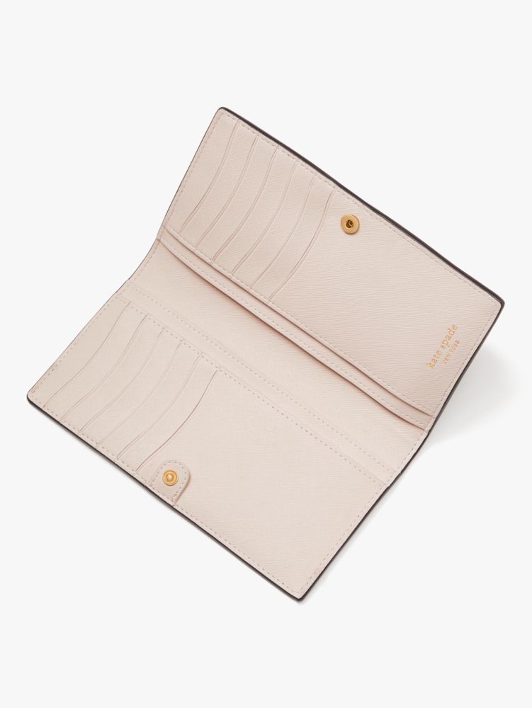 Kate Spade,Morgan Bouquet Toss Embossed Slim Bifold Wallet,