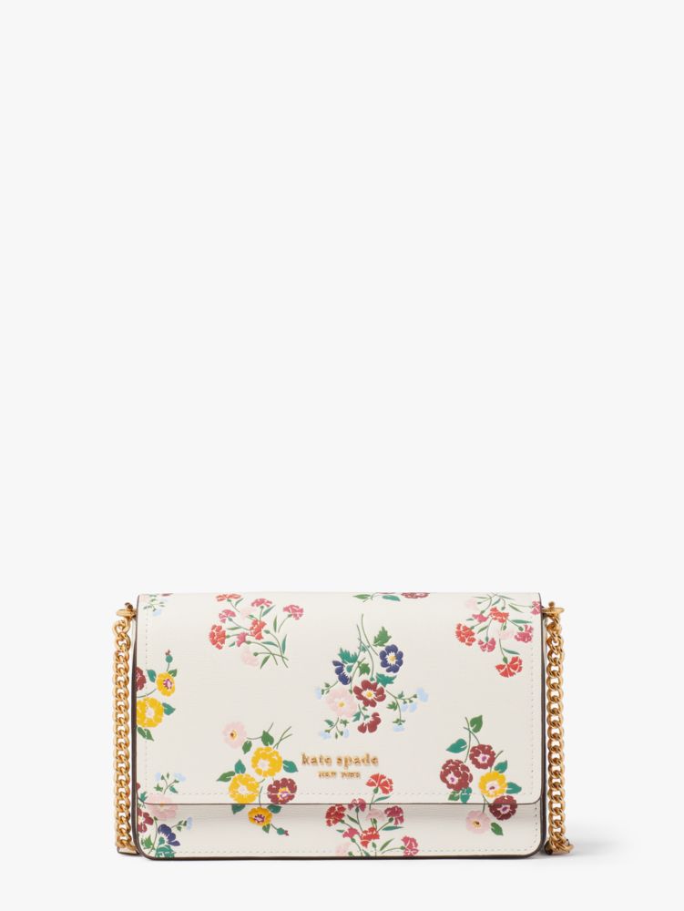 Kate Spade Morgan Bouquet Toss Embossed Saffiano Leather Small Compact  Wallet