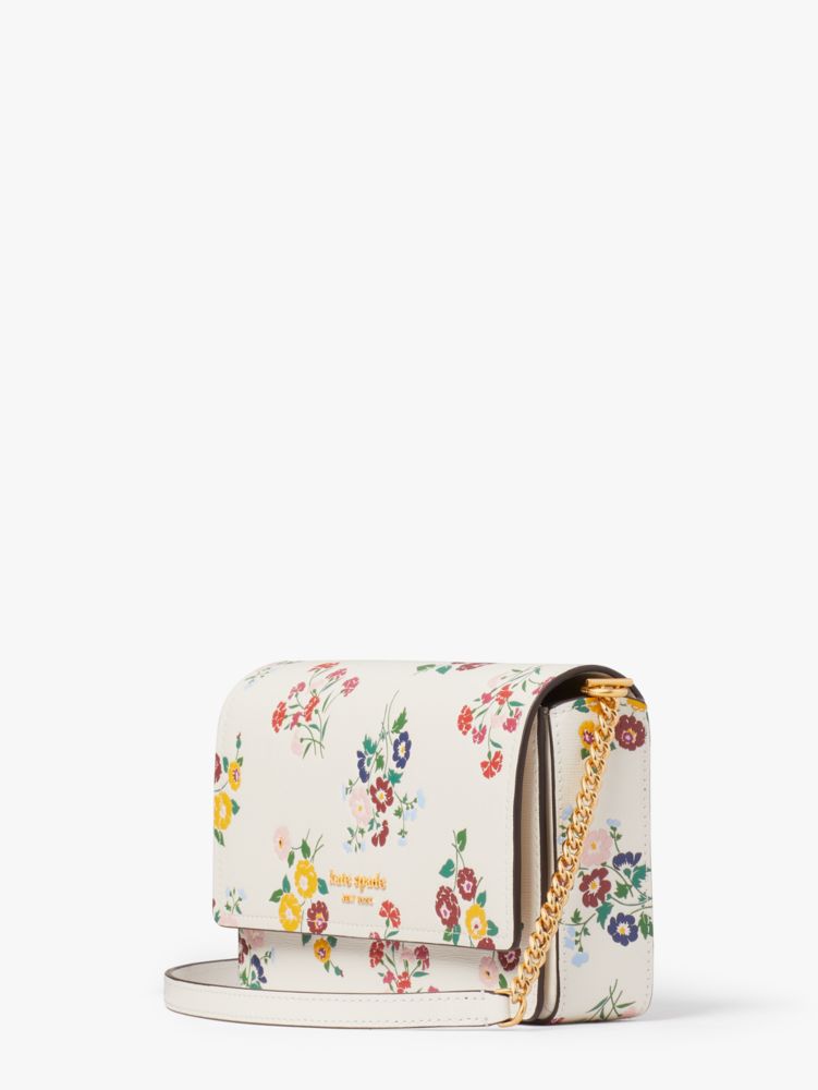 Kate Spade,Morgan Bouquet Toss Embossed Flap Chain Wallet,