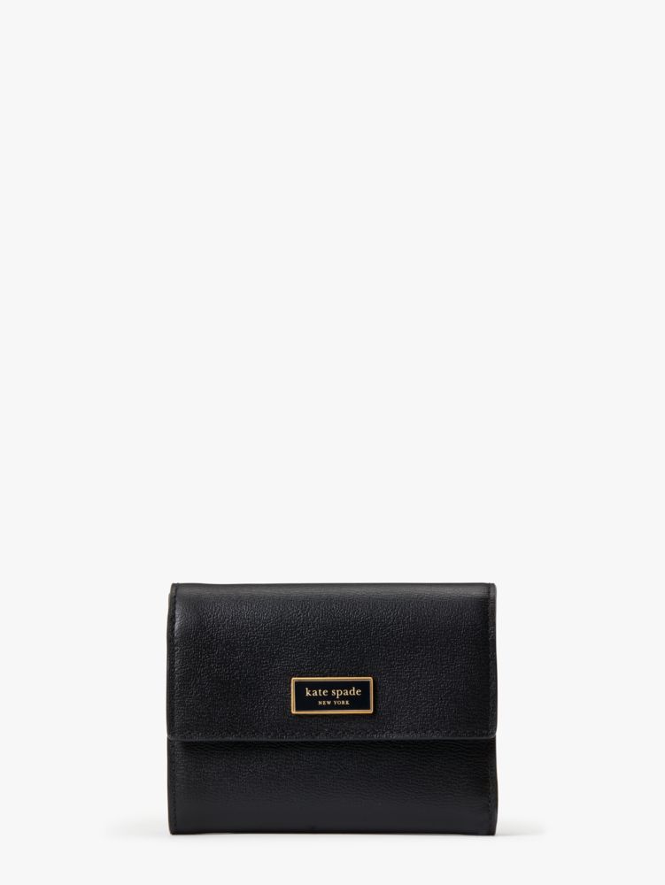 Coach Logo Plaque Card Case In Black