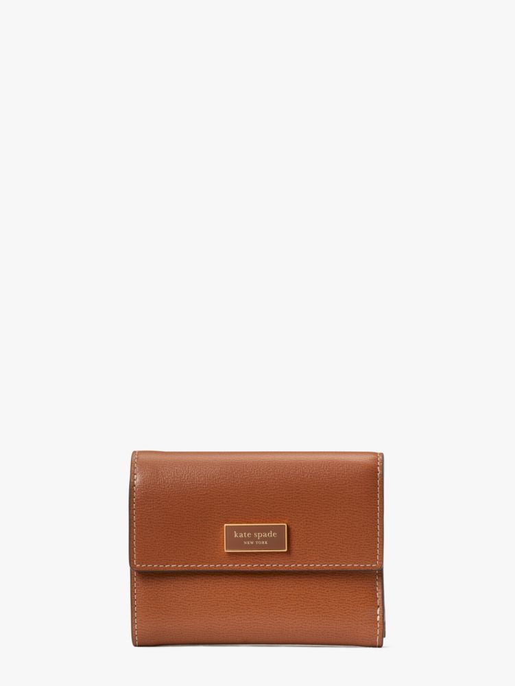 Kate Spade,Katy Bifold Flap Wallet,Allspice Cake