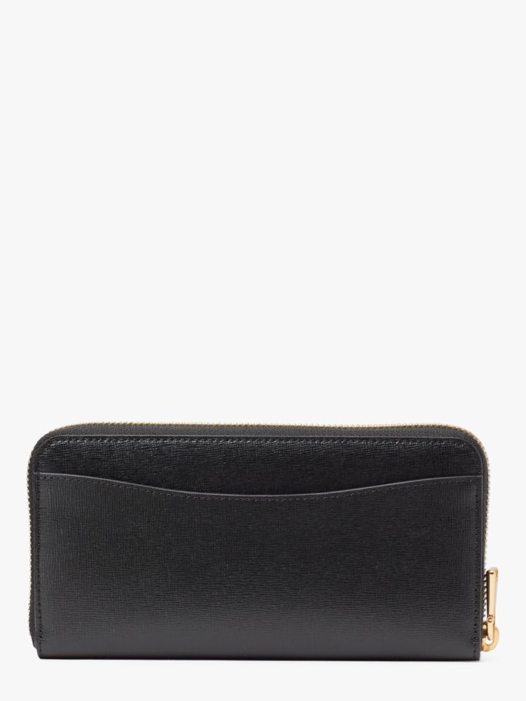 Kate Spade Staci Large Zip Around Continental Wallet White Black Multi