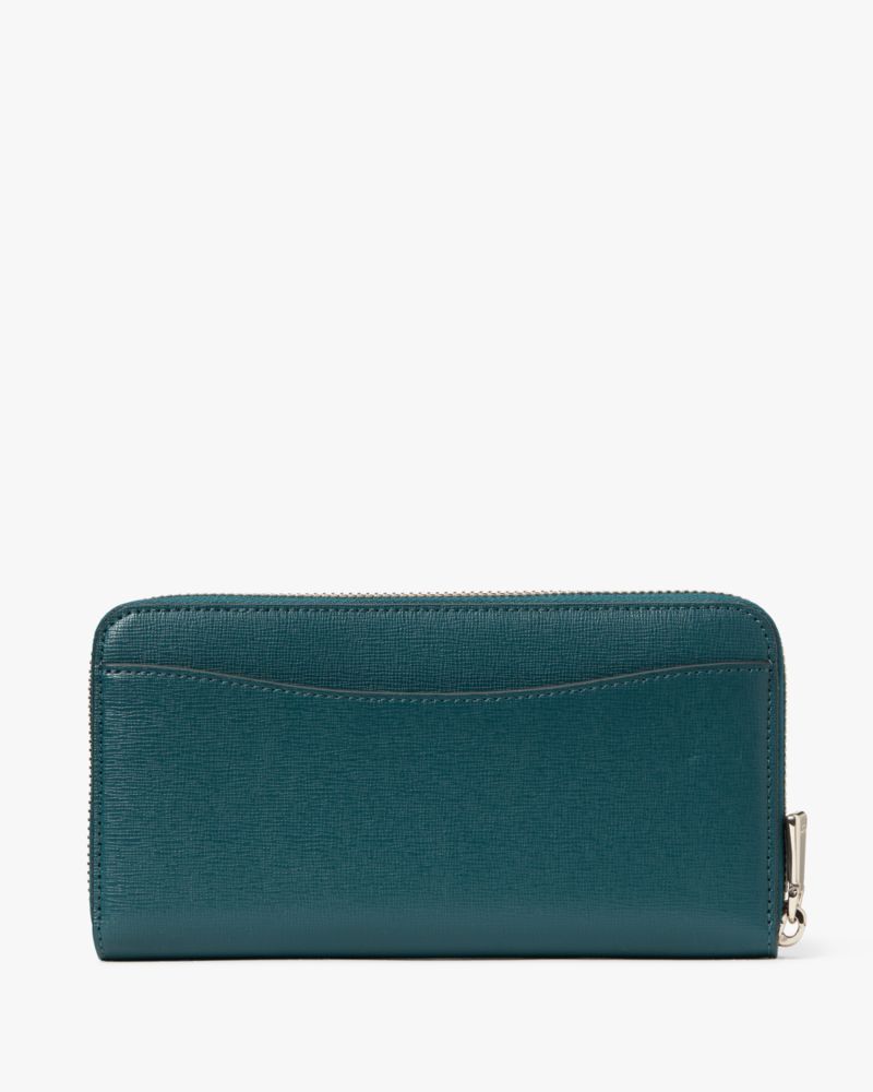 Kate Spade,Morgan Zip-Around Continental Wallet,Artesian Green