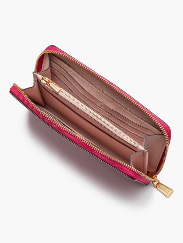 Kate Spade,Morgan Zip-Around Continental Wallet,Plum Liqueur