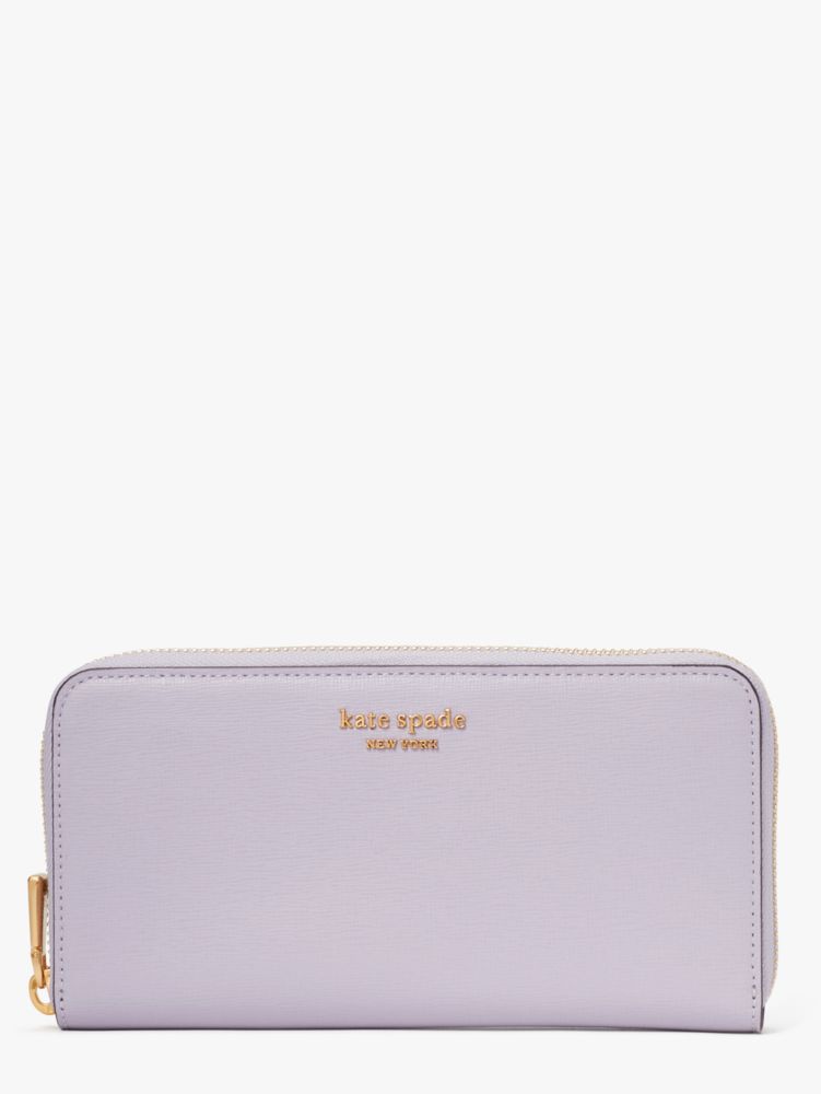 KATE SPADE Morgan Colourblock Zip-Around Continental Wallet For Women (Nude, FS)