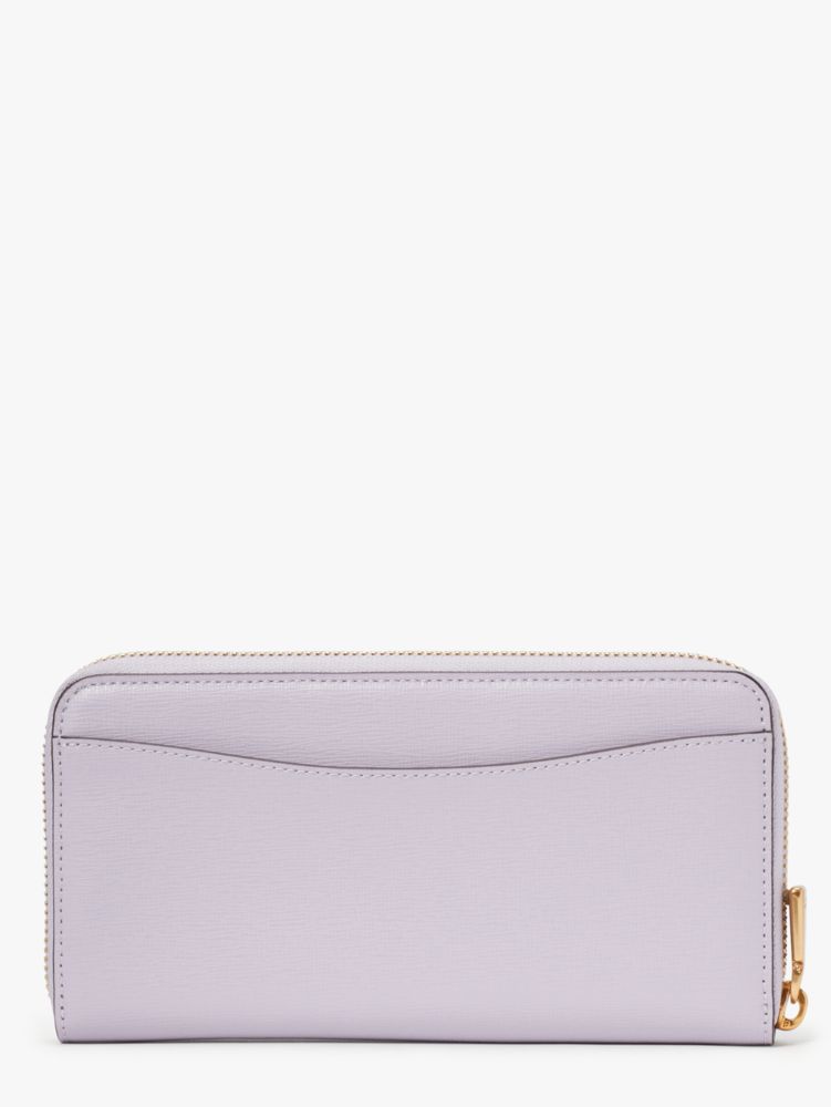 Kate Spade,Morgan Zip-Around Continental Wallet,Lavender Cream