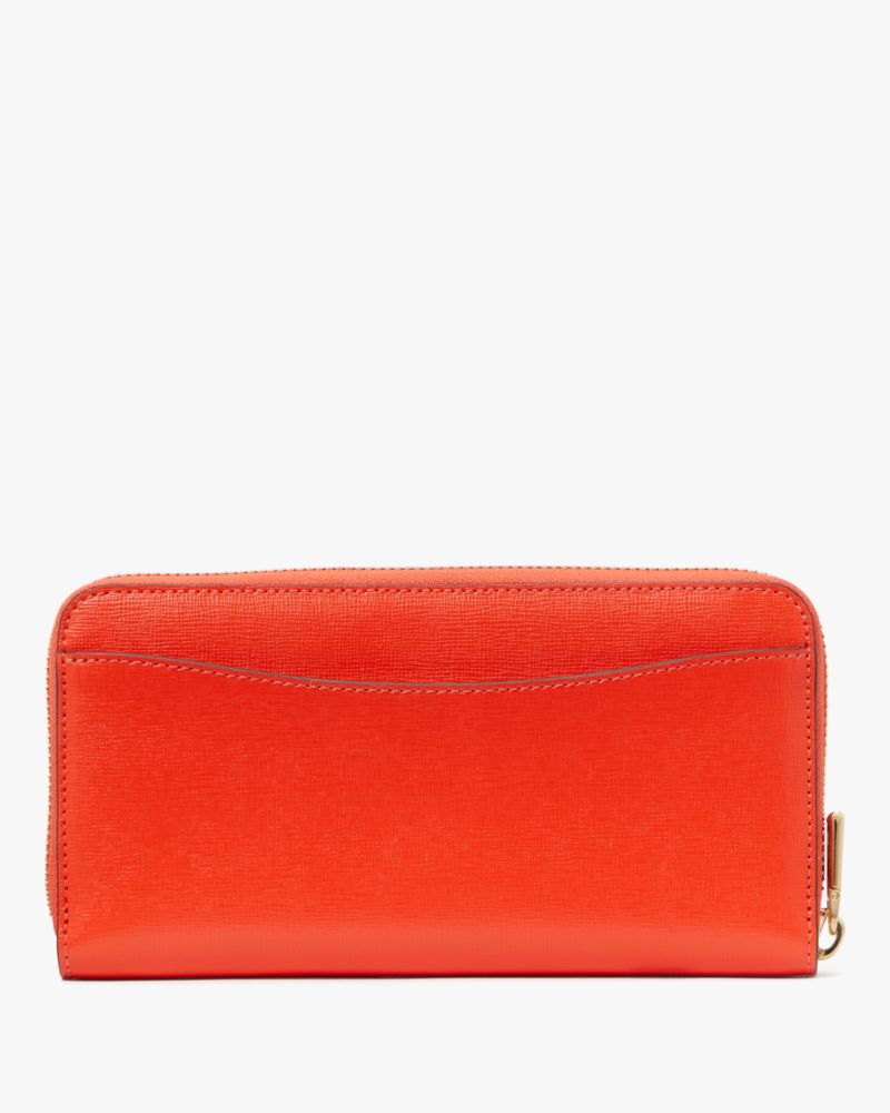 Kate Spade,Morgan Zip-Around Continental Wallet,Red Berry