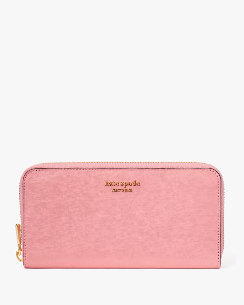 Kate Spade,モーガン ジップ アラウンド コンチネンタル ウォレット,財布小物,サーモンピンク