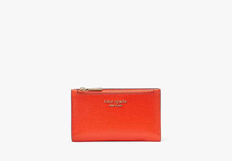 Kate Spade,Morgan Small Slim Bifold Wallet,Casual,Red Berry image number 0