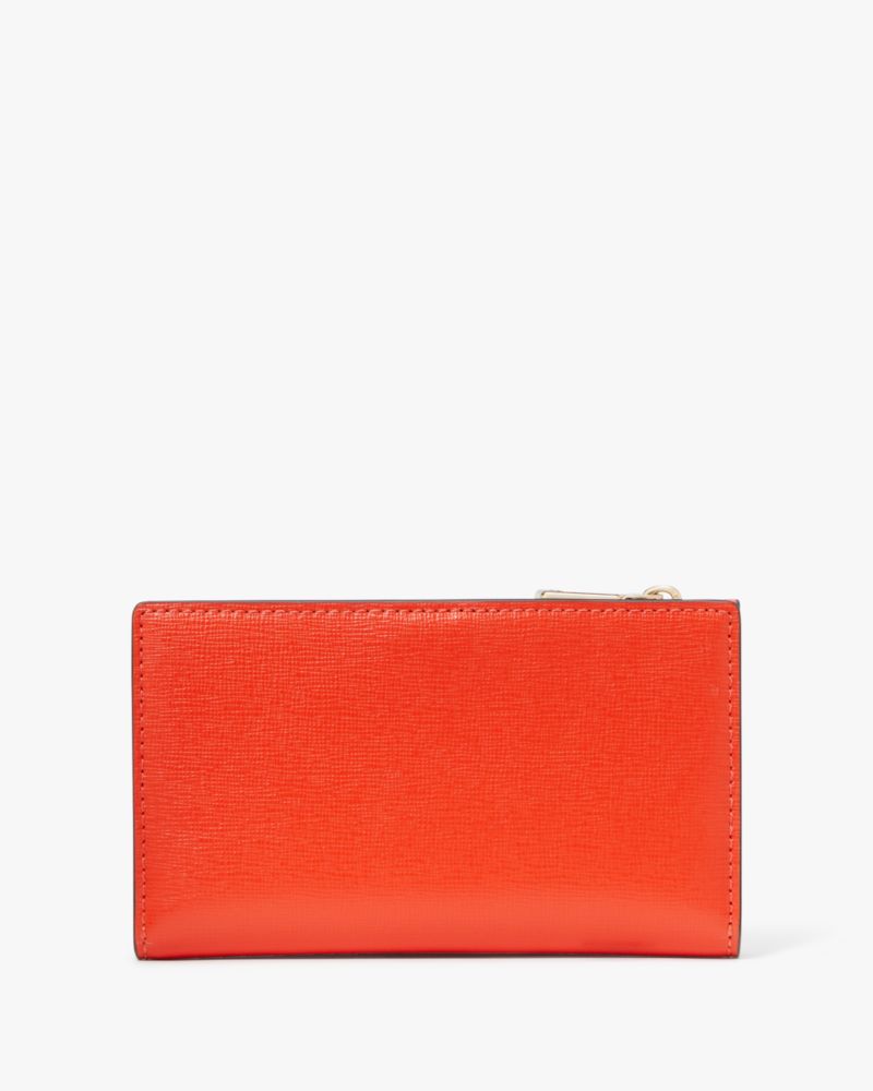 Kate Spade,Morgan Small Slim Bifold Wallet,Casual,Red Berry