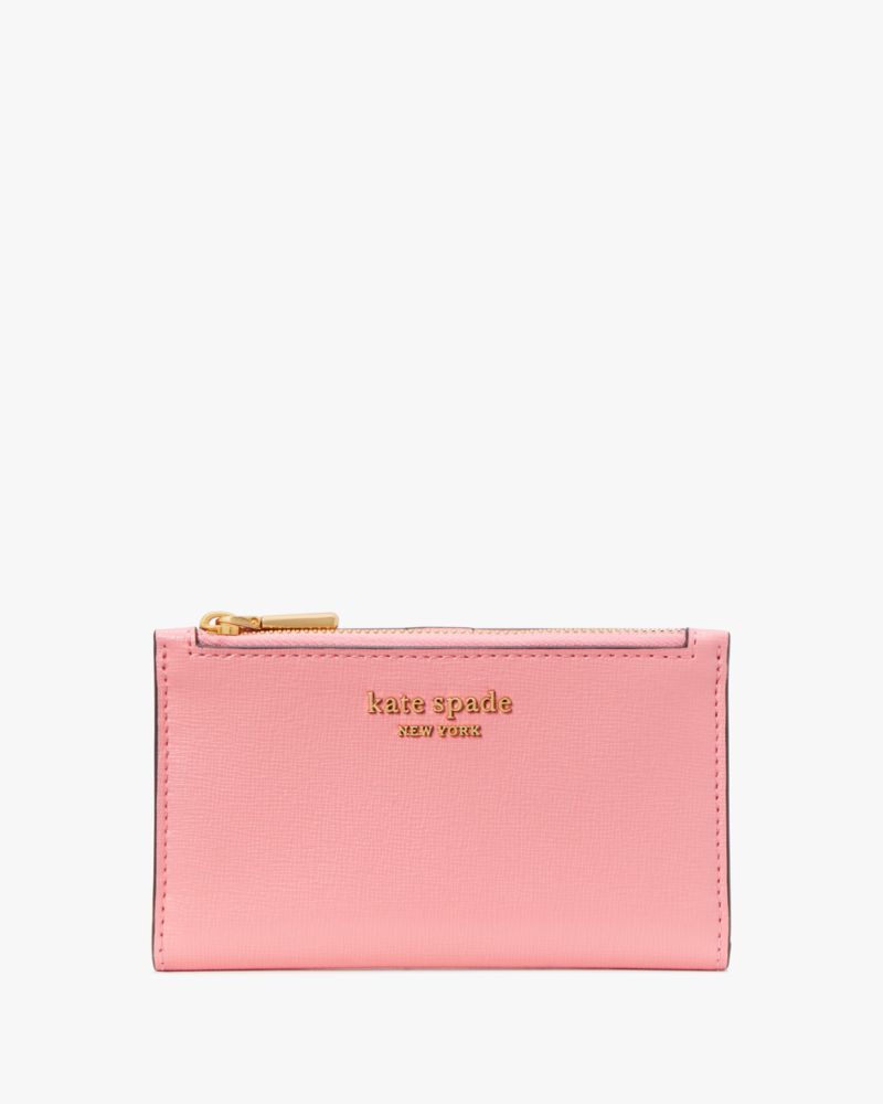 Kate Spade,Morgan Small Slim Bifold Wallet,Casual,Salmon Pink