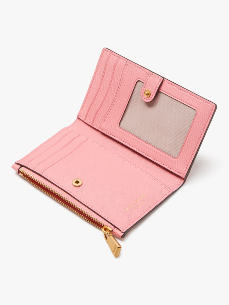 Kate Spade,Morgan Small Slim Bifold Wallet,Casual,Salmon Pink