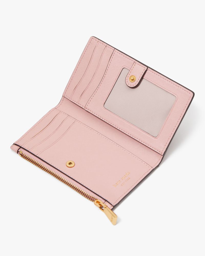 Kate Spade,Morgan Small Slim Bifold Wallet,Casual,Pink Dune