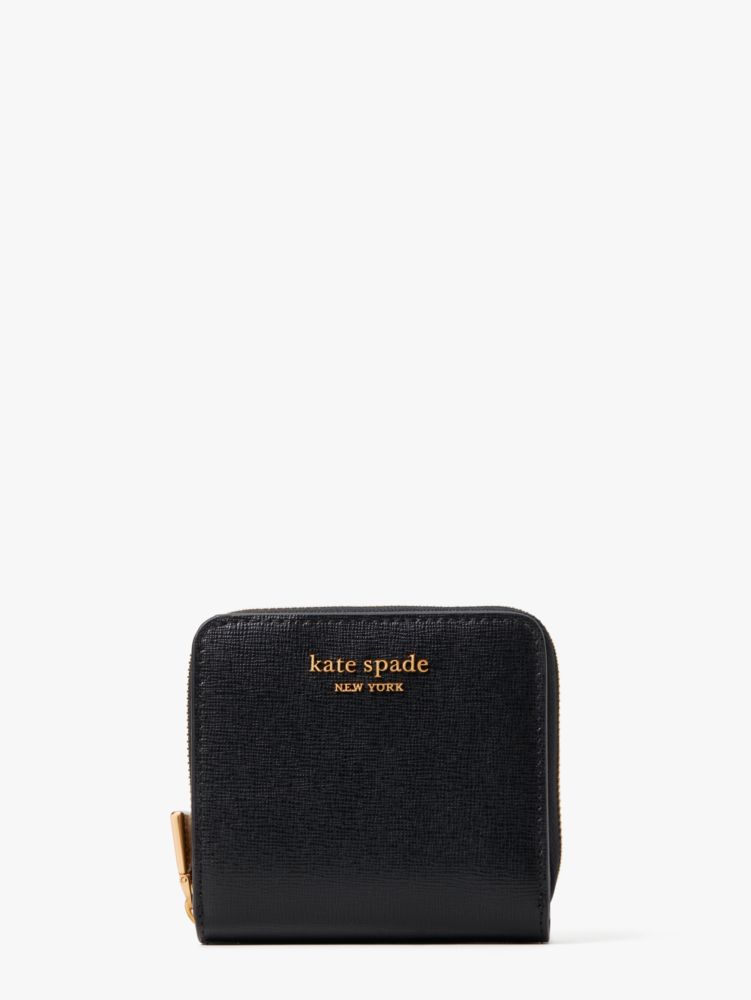 Kate Spade,Morgan Small Compact Wallet,Black