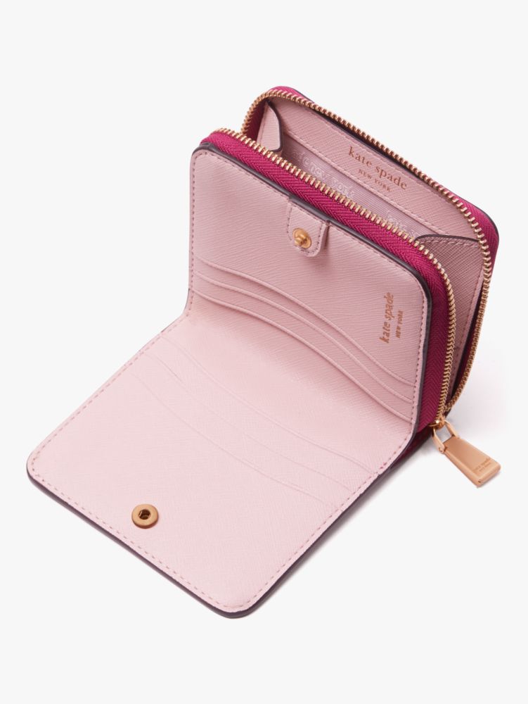 Kate Spade,Morgan Small Compact Wallet,Plum Liqueur