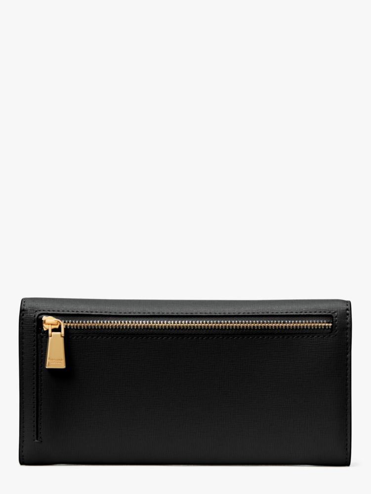 Kate Spade,Morgan Flap Continental Wallet,Black