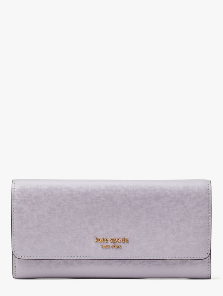 Kate Spade,モーガン フラップ コンチネンタル ウォレット,長財布,ラベンダークリーム