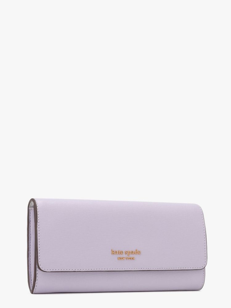 Kate Spade,モーガン フラップ コンチネンタル ウォレット,長財布,ラベンダークリーム