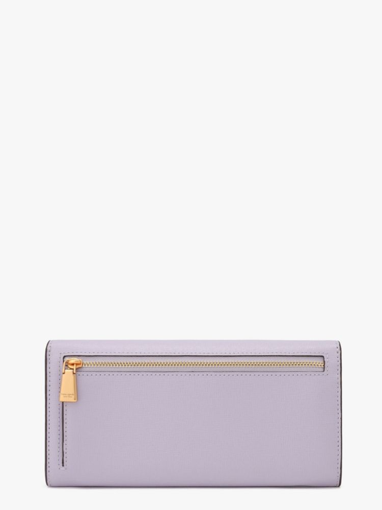 Kate Spade,モーガン フラップ コンチネンタル ウォレット,長財布,ラベンダークリーム