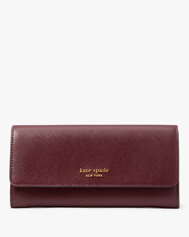 KATE SPADE Morgan Flap Continental Wallet For Women (Black, OS)