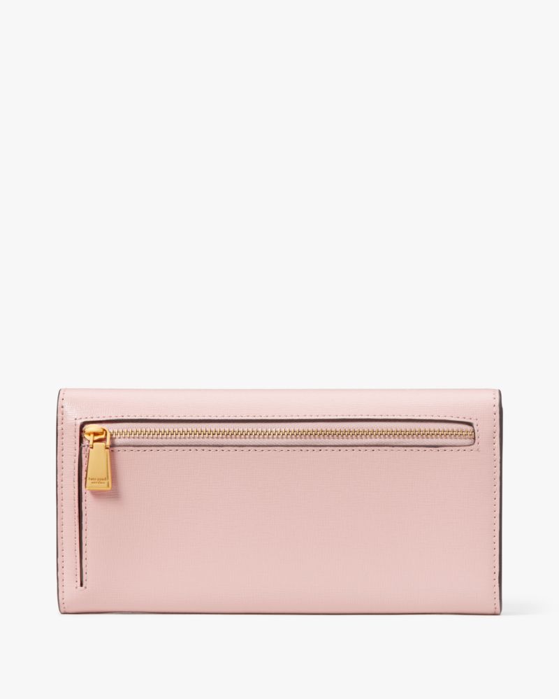 Kate Spade,Morgan Flap Continental Wallet,Pink Dune