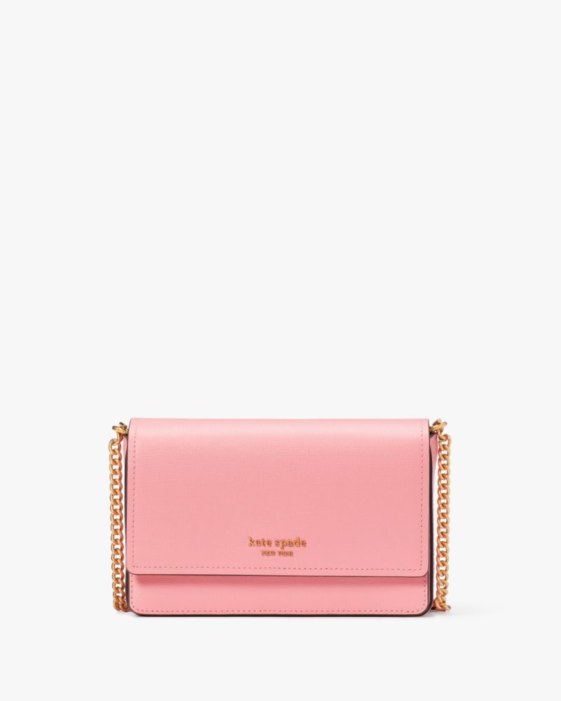 Buy KATE SPADE Spencer Flap Crossbody Wallet with Chain Strap, Pink Color  Women