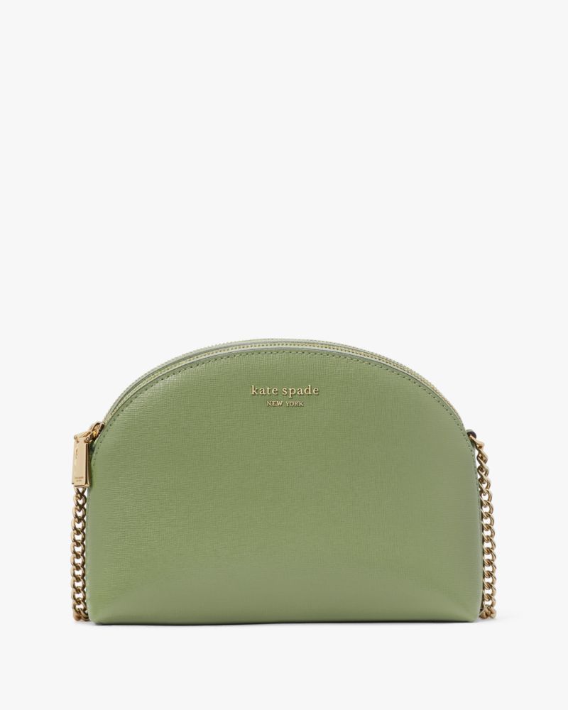 Kate Spade,Morgan Double-zip Dome Crossbody,Leather,Crossbody,Metal,Logo,Day Party,