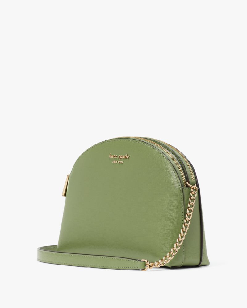 Kate Spade,Morgan Double-zip Dome Crossbody,Leather,Crossbody,Metal,Logo,Day Party,