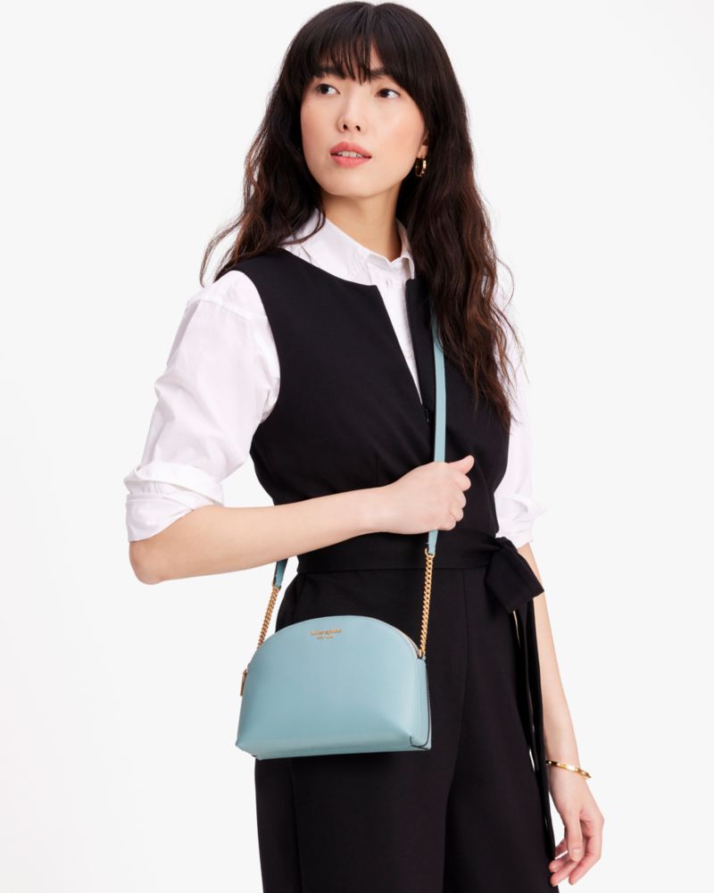 Buy Kate Spade New York Black Morgan Saffiano Leather Dome Crossbody Bag  from Next USA