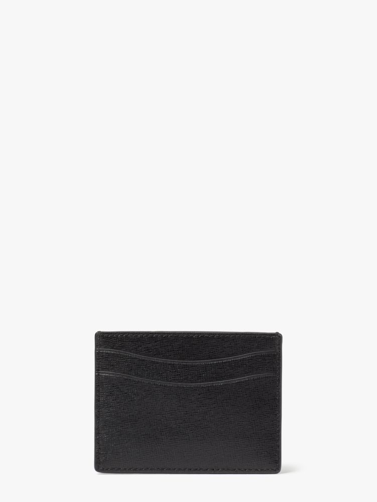 Kate Spade,Morgan Cardholder,Leather,Card Case,Metal,Logo,Scratch Resistant,Casual,