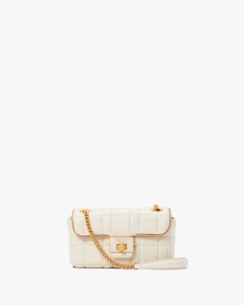 Kate Spade,Evelyn Quilted Small Shoulder Crossbody,Small,Evening,Ivory