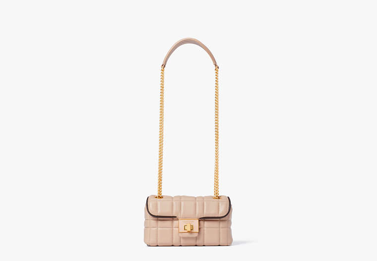 Kate Spade,Evelyn Quilted Small Shoulder Crossbody,Small,Evening,Milk Tea